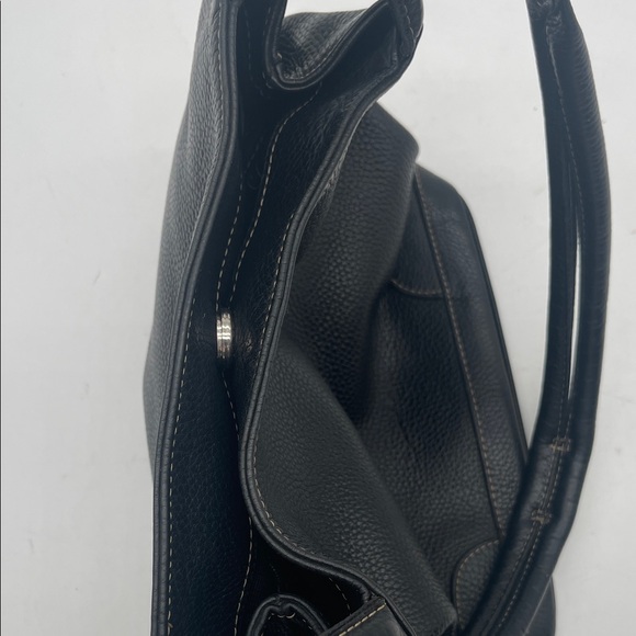 Cats Made In Spain Black Pebbled Leather Bucket Bag